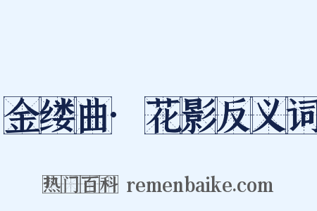 金缕曲·花影反义词是什么意思的图片